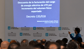 Presentación de beneficio para industria exportadora