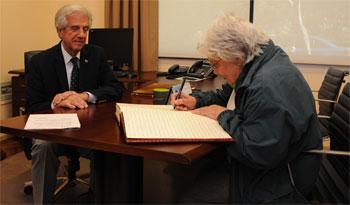 Tabaré Vázquez y Lucía Topolansky