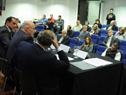 Mesa redonda sobre libertad de expresión en el Salón de Actos de la Torre Ejecutiva