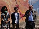 Ministro Ernesto Murro en acto de inauguración del mural "Gracias a vos"
