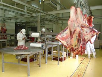 Procesamiento de carne en frigorífico