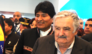 Presidentes José Mujica y Evo Morales (Foto de archivo)