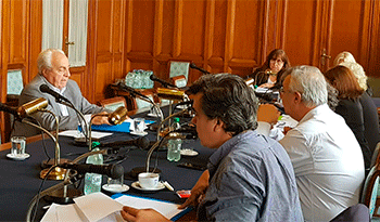 Víctor Rossi en la Comisión de Transporte del Senado