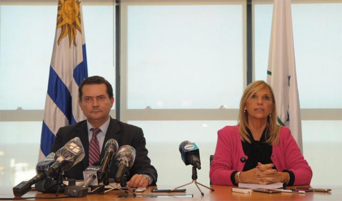 Vicepresidenta, Beatriz Argimón, y prosecretario, Rodrigo Ferrés