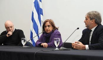 Alberto Espasandí, Irupé Buzzetti y Fernando Cáceres