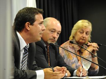 Prosecretario Cánepa, secretario Guerrero y ministra Kechichián