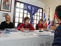 Ministra de Desarrollo Social, Marina Arismendi, junto a autoridades del Mides, en Melo