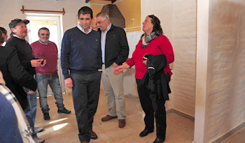 Vicepresidente de la República, Raúl Sendic, en viviendas de Mevir