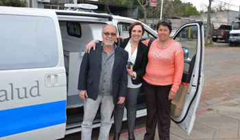 Presidenta de ASSE, Susana Muñiz, en entrega de ambulancias para Río Negro