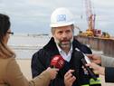 Instalación de uno de los últimos tramos del Emisario Subacuático en Ciudad de la Costa