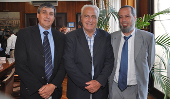Ministro de Transporte, Víctor Rossi y autoridades de ANP