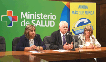 Autoridades del Ministerio de Salud Pública