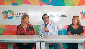 Puente, Brechner y Montaldo en presentación de País Biblioteca