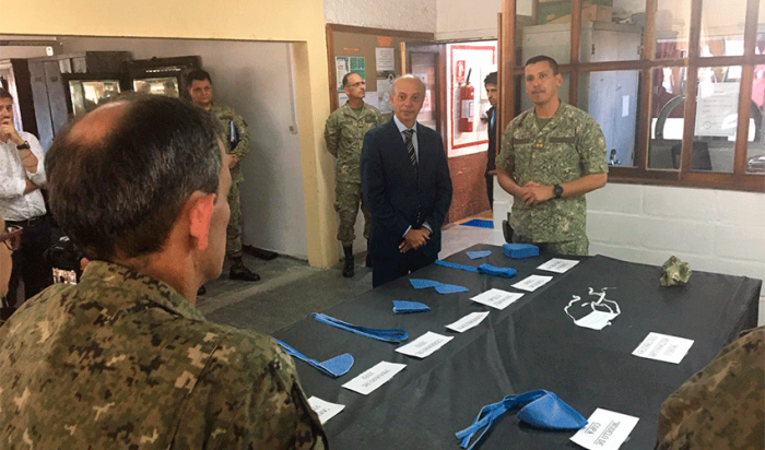 Javier García en el Servicio de Intendencia del Ejército Nacional