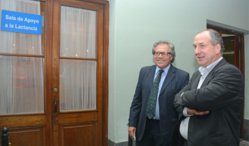 Ministro de Relaciones Exteriores, Luis Almagro y presidente del BPS, Ernesto Murro
