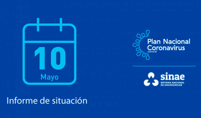 Informe del Sinae del domingo 10 de mayo