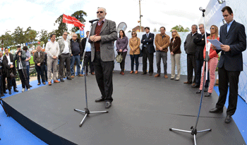 Benjamín Liberoff en inauguración del pabellón cuya temática es Turismo Sostenible para el Desarrollo