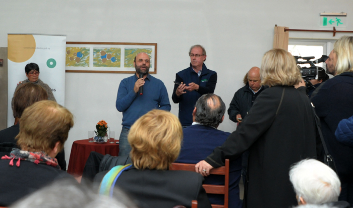 Julio Bango en la inauguración del centro de día de Melo