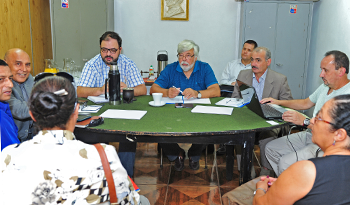 Autoridades del Ministerio del Interior en Artigas.