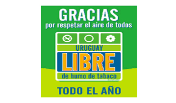 Logo de Uruguay País 100% libre de humo de Tabaco