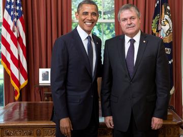 Carlos Pita junto a Barack Obama