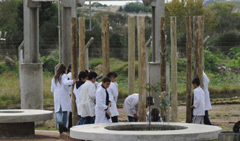 Niños en escuela rural