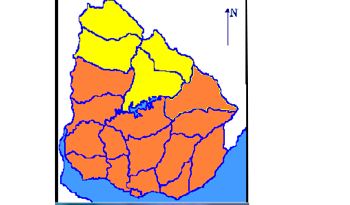 Mapa indicador de zona comprendida en advertencia para 7 de enero