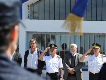 Ministro del Interior Eduardo Bonomi y jerarcas de la Policía en cárcel de Colonia