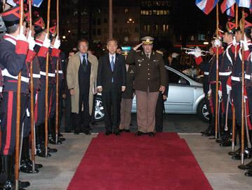 Arribo del Secretario de ONU a la Torre Ejecutiva
