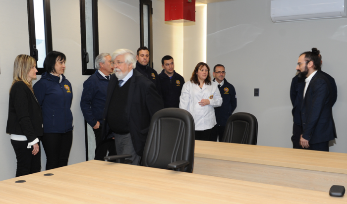 Ministro Eduardo Bonomi en inauguración de sede de Policía Científica
