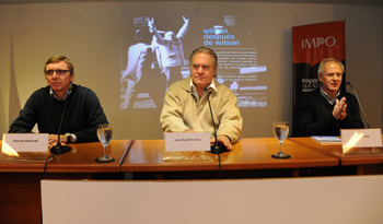 Gonzalo Reboledo, Juan Raúl Ferreira y Alberto Silva en homenaje a Wilson Ferreira Aldunate
