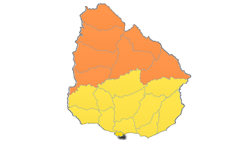 Medio país bajo advertencia climática naranja Medio país bajo advertencia climática naranja