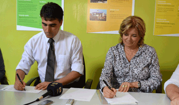 Intendente Andrés Lima y ministra Eneida de León