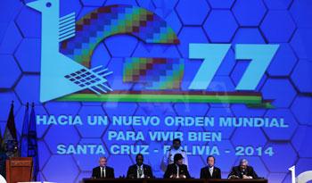 Presidente de Bolivia, Evo Morales, abre la Cumbre del G77+China
