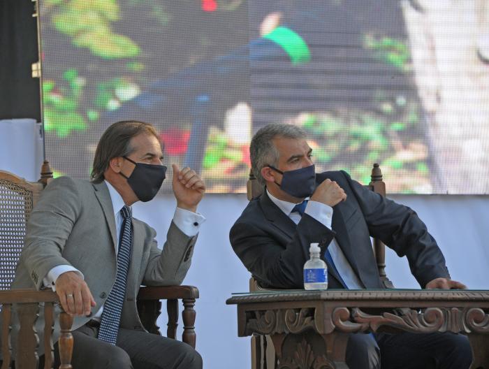 Presidente Luis Lacalle Pou participó en la asunción del intendente de Treinta y Tres, Mario Silvera