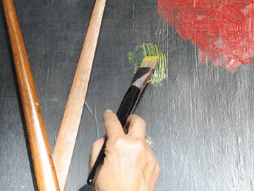 Artista pintando