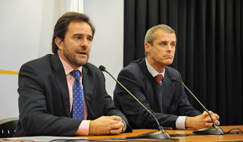 Representantes del Partido Colorado Germán Cardoso y José Garchitorena