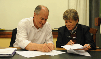 Ministro Ernesto Murro y secretaria ejecutiva de Cepal, Alicia Bárcena