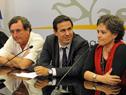 Conferencia de prensa sobre adquisición de maquinaria vial