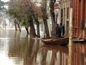 Zona de la ciudad de Paysandú afectada por las inundaciones