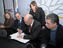 Firma de fideicomiso entre ANEP y CND