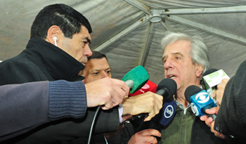Vázquez en conferencia de prensa previa al Consejo abierto en Batlle y Ordóñez