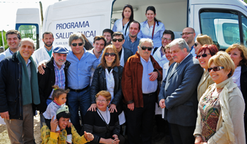 El Presidente José Mujica y beneficiarios del Plan Juntos