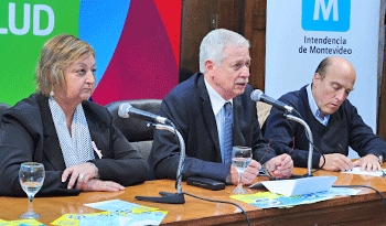 El ministro Jorge Basso explica la campaña junto a su par Liliam Kechichian y del intendente Daniel Mar
