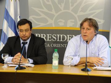 Ministro Lorenzo y director de OPP, Gabriel Frugoni