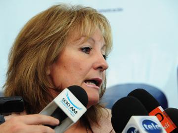 Carolina Cosse en declaraciones a los medios de prensa