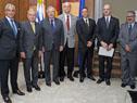 Danilo Astori en un encuentro con empresarios organizado por la Cámara Uruguayo-Alemana