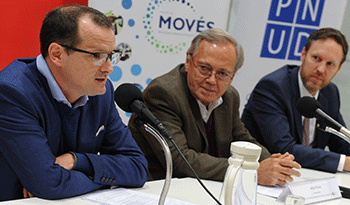 Presentación del convenio de apoyo a la compra de ómnibus a energía eléctrica
