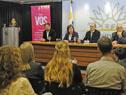 Roballo en acto de cierre de la campaña de comunicación Dale Vos