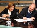 Firma de contrato entre MVOTMA y OSE